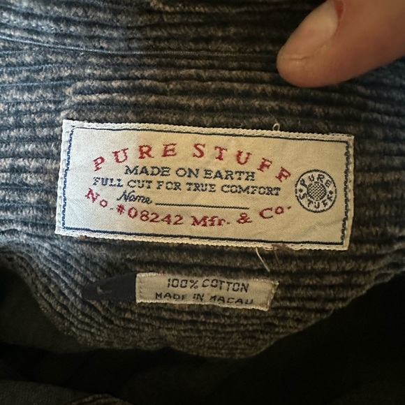 VTG Pure Stuff Thick Wide Wale Corduroy Work Shirt/Jacket - Picture 7 of 7